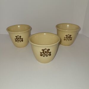 Pfaltzgraff Village Pattern Stoneware Custard Cups/Bowls